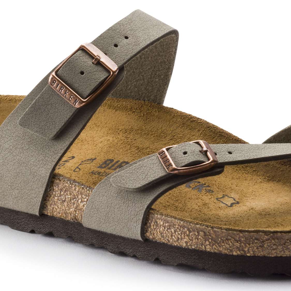 Birkenstock Mayari Birkibuc Multi Strap Sandals Grey | 3B62kuVZBeT