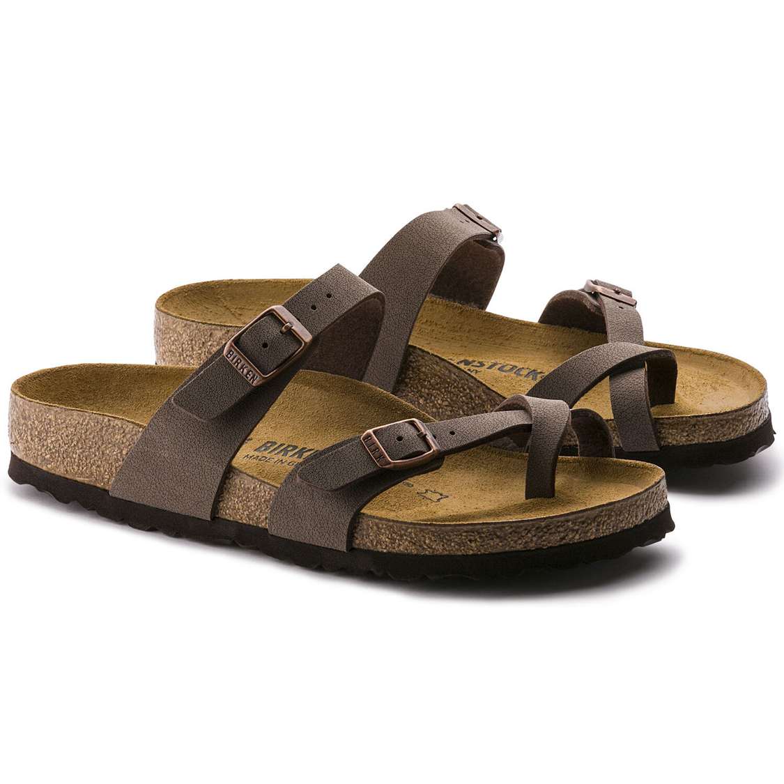 Birkenstock Mayari Birkibuc Multi Strap Sandals Yellow | 9SBKTCnLajC