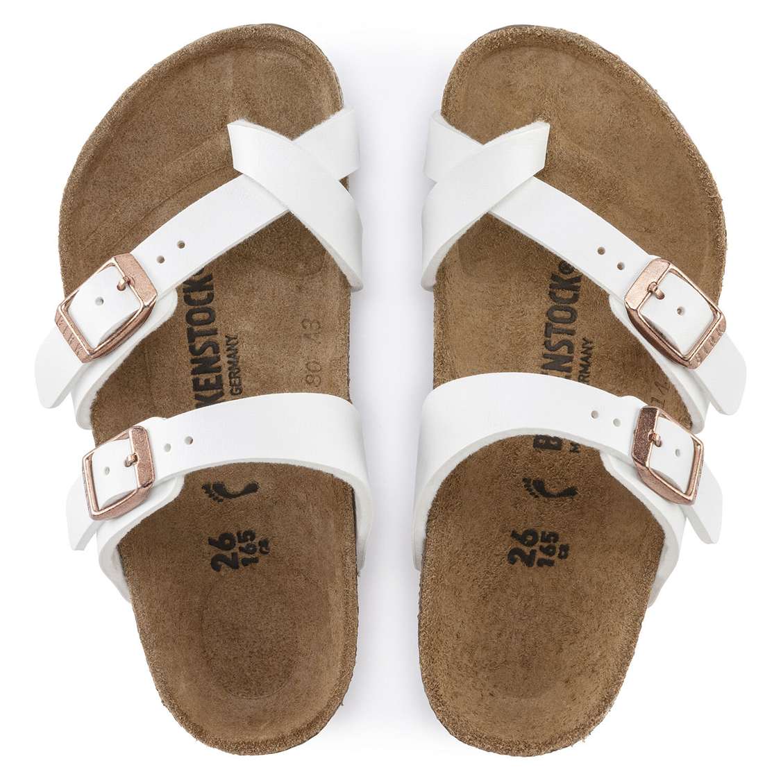 Birkenstock Mayari Birko-Flor Girls Sandals White | TmZ2QPMwc2a