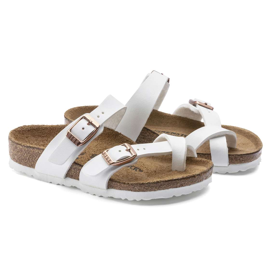 Birkenstock Mayari Birko-Flor Girls Sandals White | TmZ2QPMwc2a