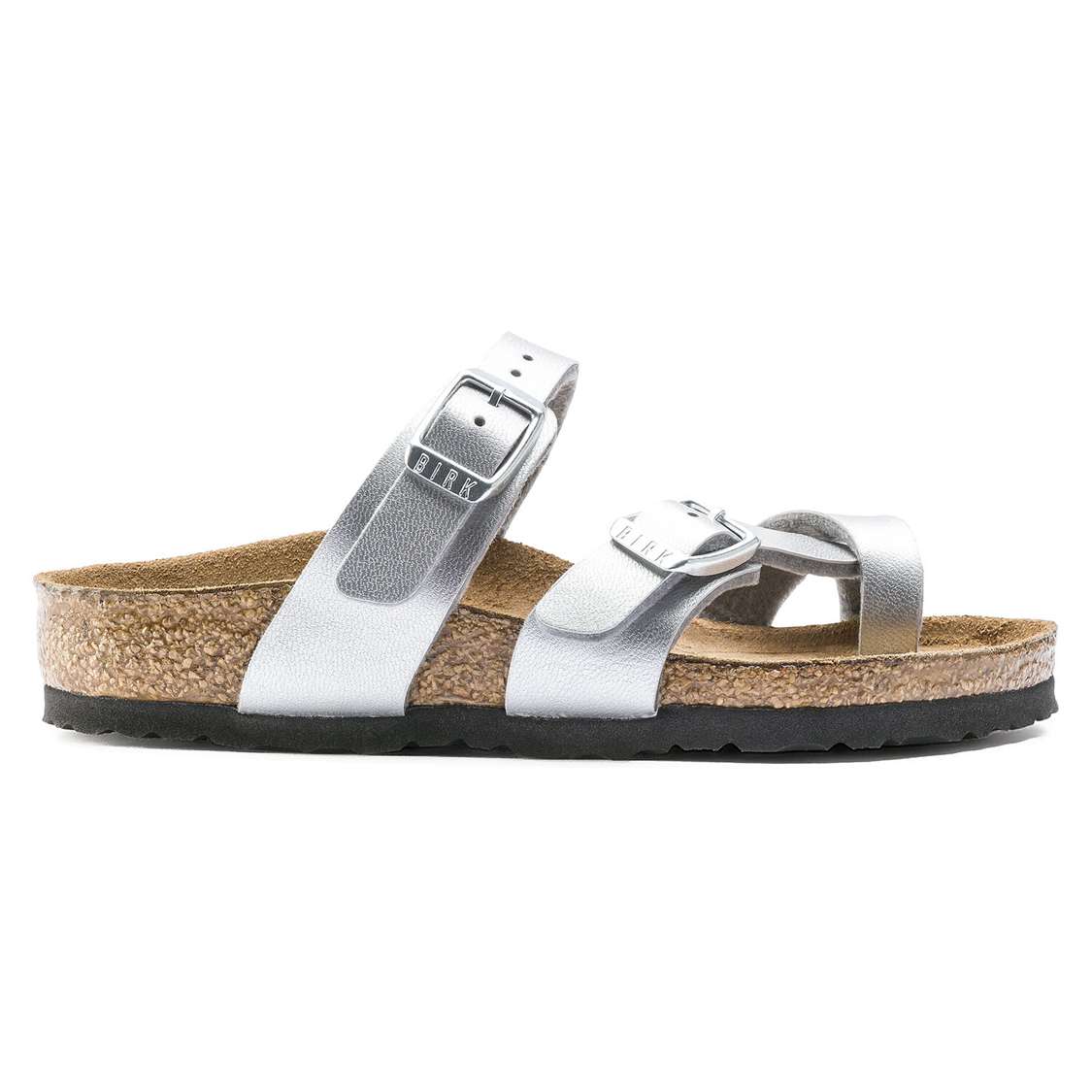 Birkenstock Mayari Birko-Flor Girls Sandals Silver | ihrfvb1E7rp