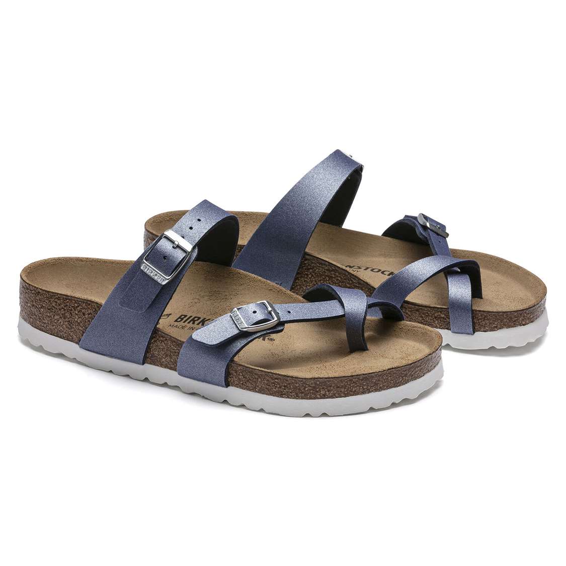 Birkenstock Mayari Birko-Flor Multi Strap Sandals AZURE Blue | 2dMH49mEGLS