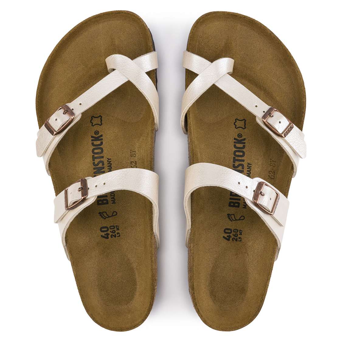 Birkenstock Mayari Birko-Flor Multi Strap Sandals White | C1ktSfXcXQ6