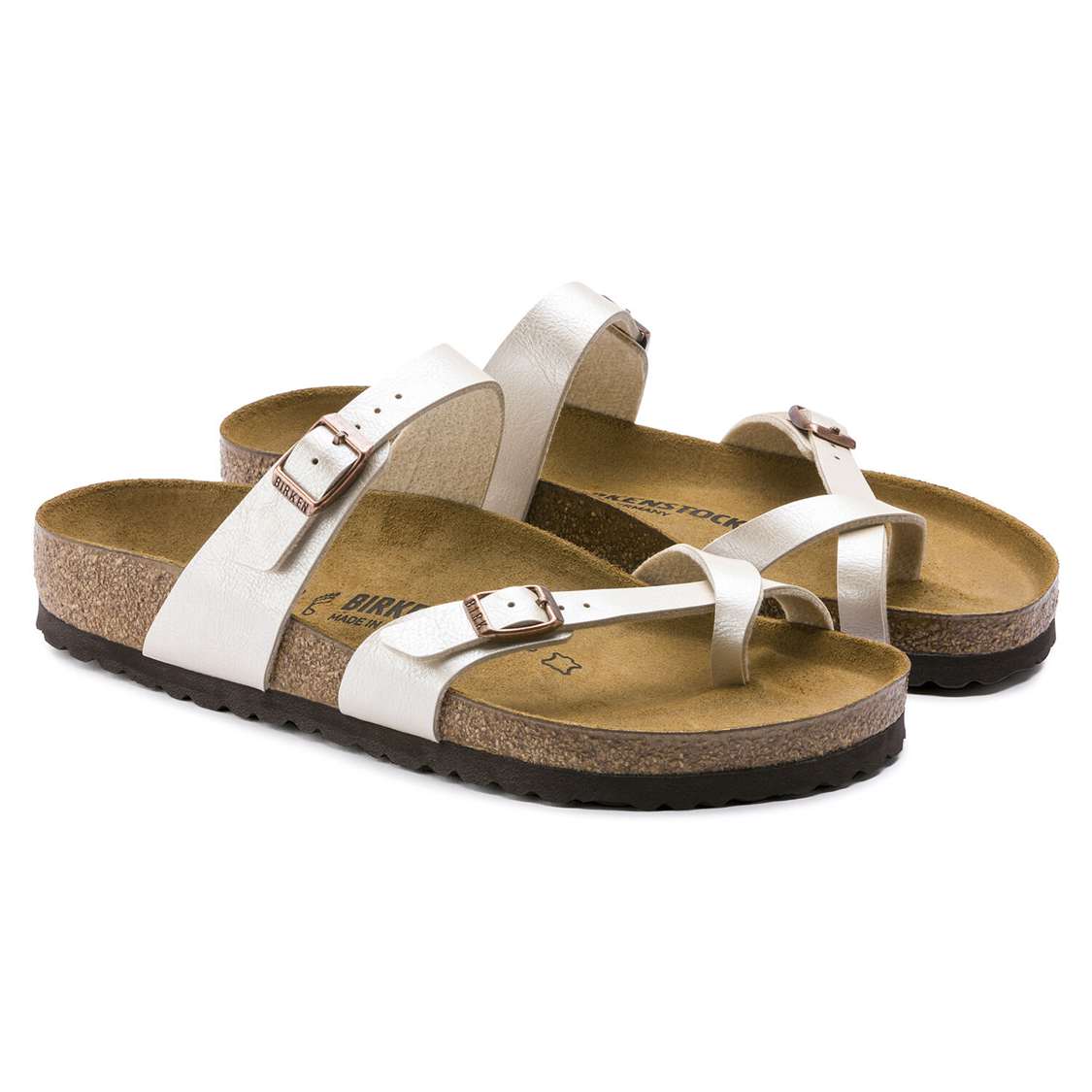 Birkenstock Mayari Birko-Flor Multi Strap Sandals White | C1ktSfXcXQ6