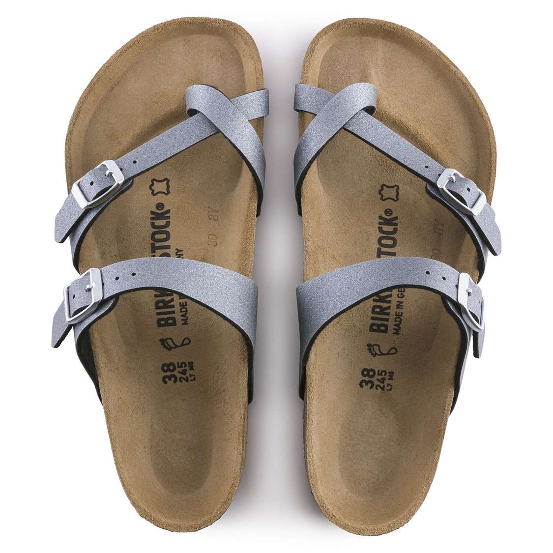 Birkenstock Mayari Birko-Flor Multi Strap Sandals Dark Grey | CRmvebC1aAE