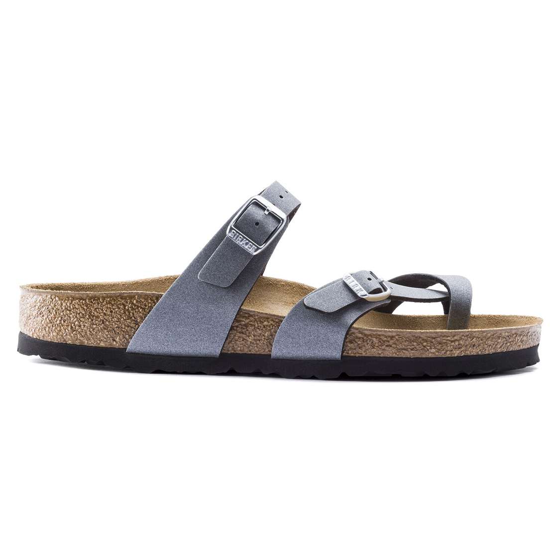 Birkenstock Mayari Birko-Flor Multi Strap Sandals Dark Grey | CRmvebC1aAE