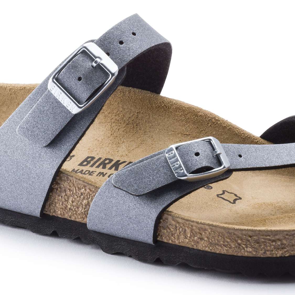 Birkenstock Mayari Birko-Flor Multi Strap Sandals Dark Grey | CRmvebC1aAE