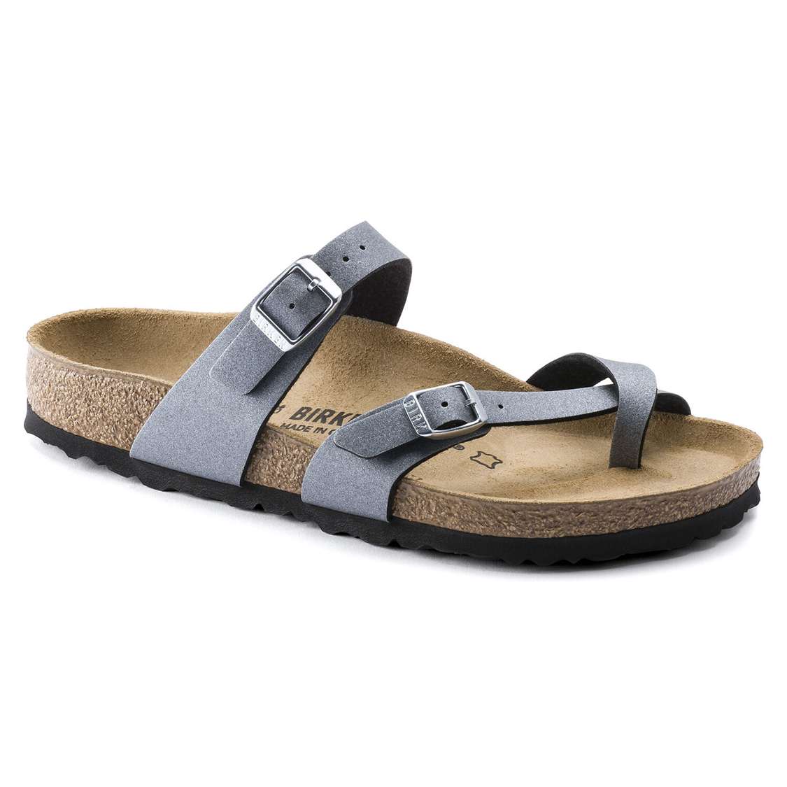 Birkenstock Mayari Birko-Flor Multi Strap Sandals Dark Grey | CRmvebC1aAE