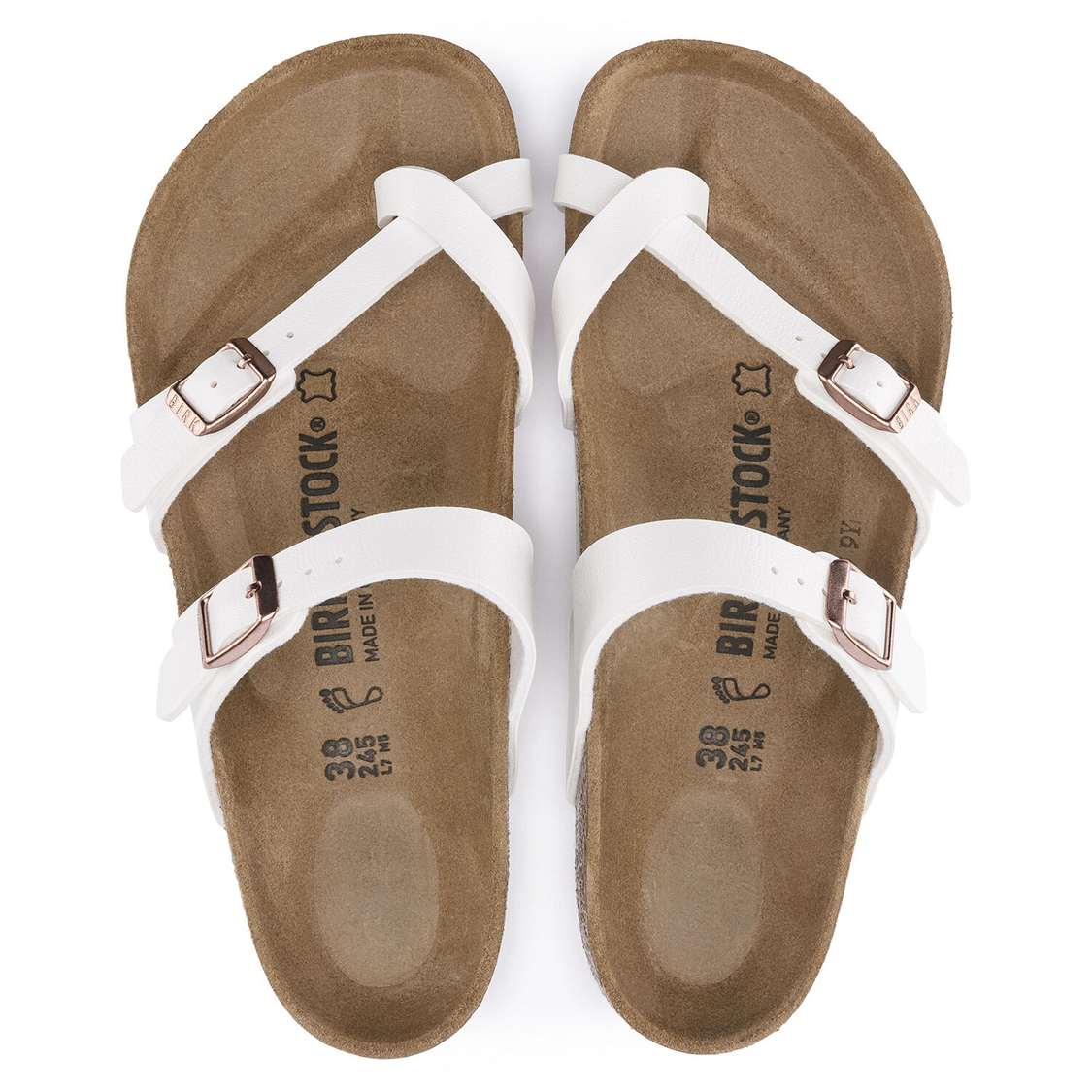 Birkenstock Mayari Birko-Flor Multi Strap Sandals White | HFC5xqFiBGl