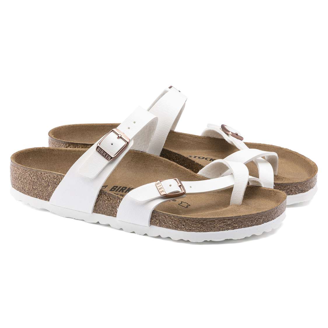 Birkenstock Mayari Birko-Flor Multi Strap Sandals White | HFC5xqFiBGl