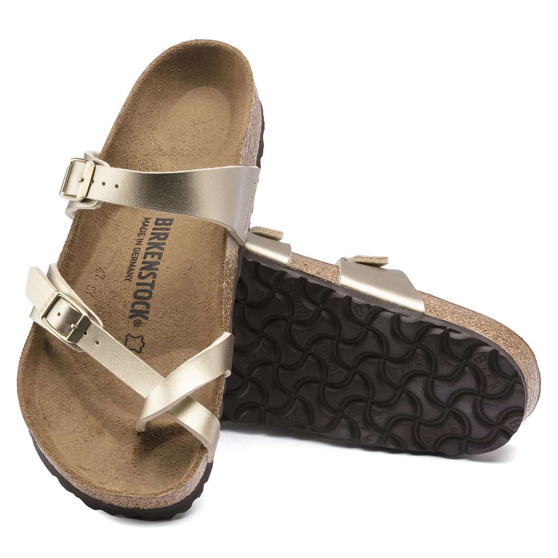 Birkenstock Mayari Birko-Flor Multi Strap Sandals Gold | TYlfwMaoAye