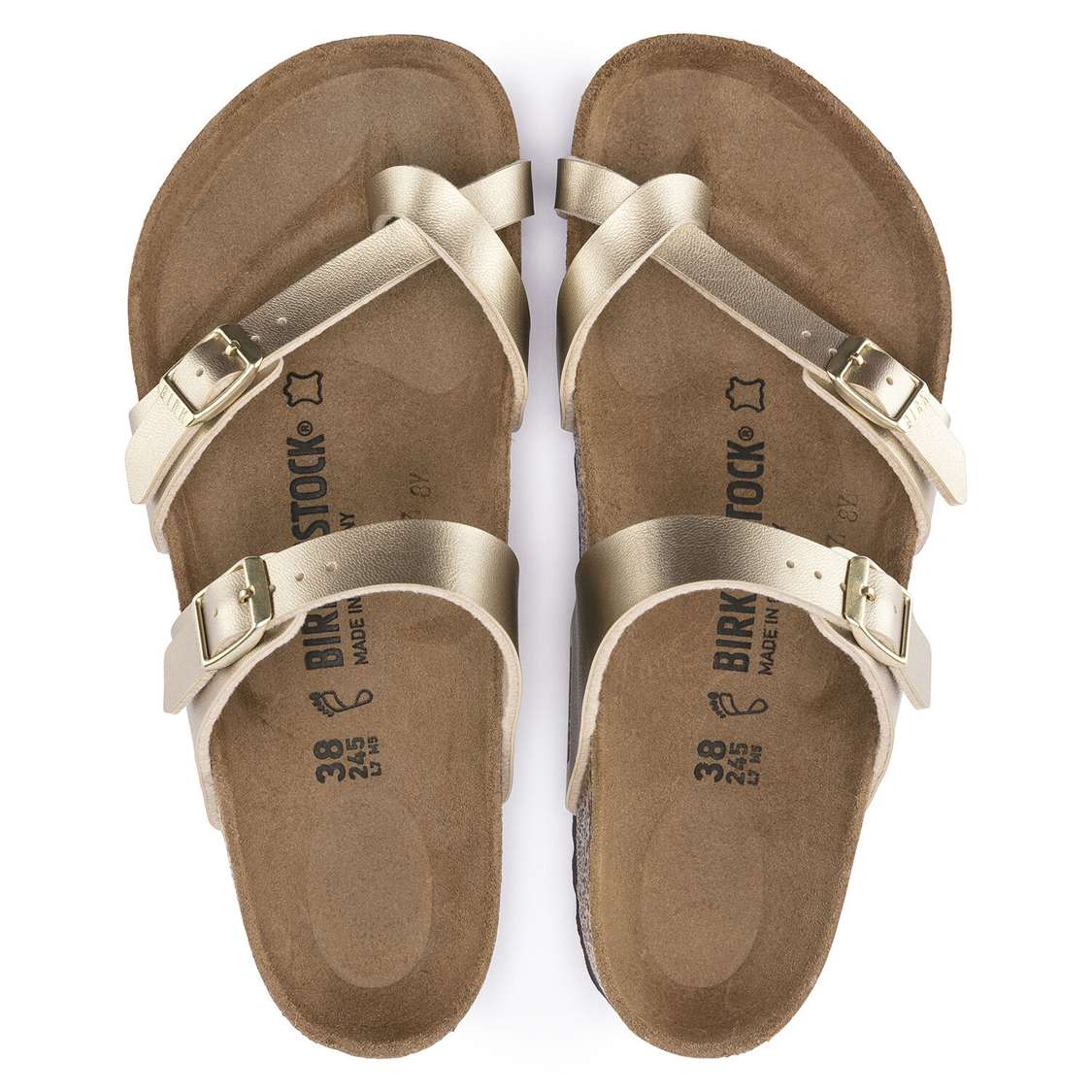 Birkenstock Mayari Birko-Flor Multi Strap Sandals Gold | TYlfwMaoAye