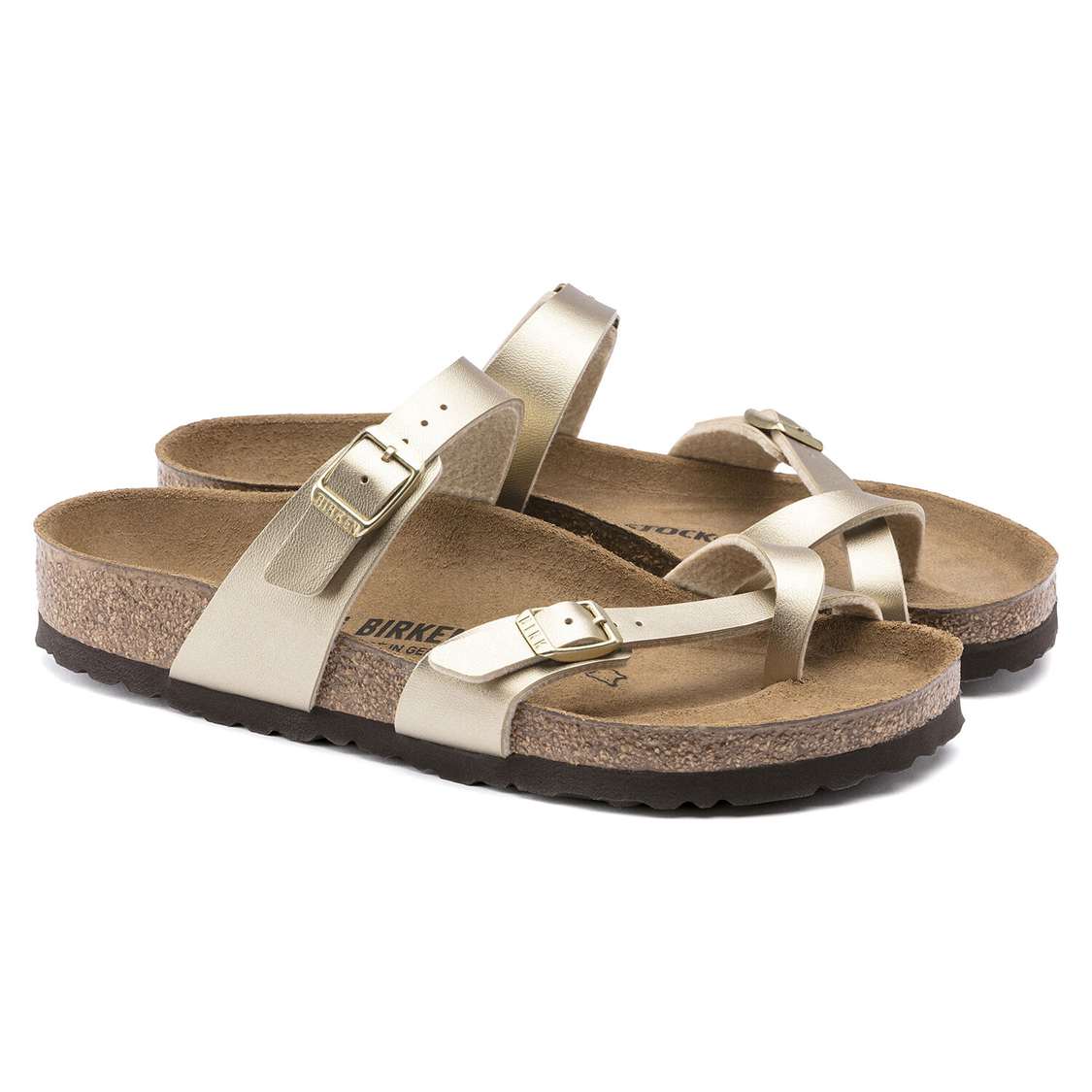 Birkenstock Mayari Birko-Flor Multi Strap Sandals Gold | TYlfwMaoAye