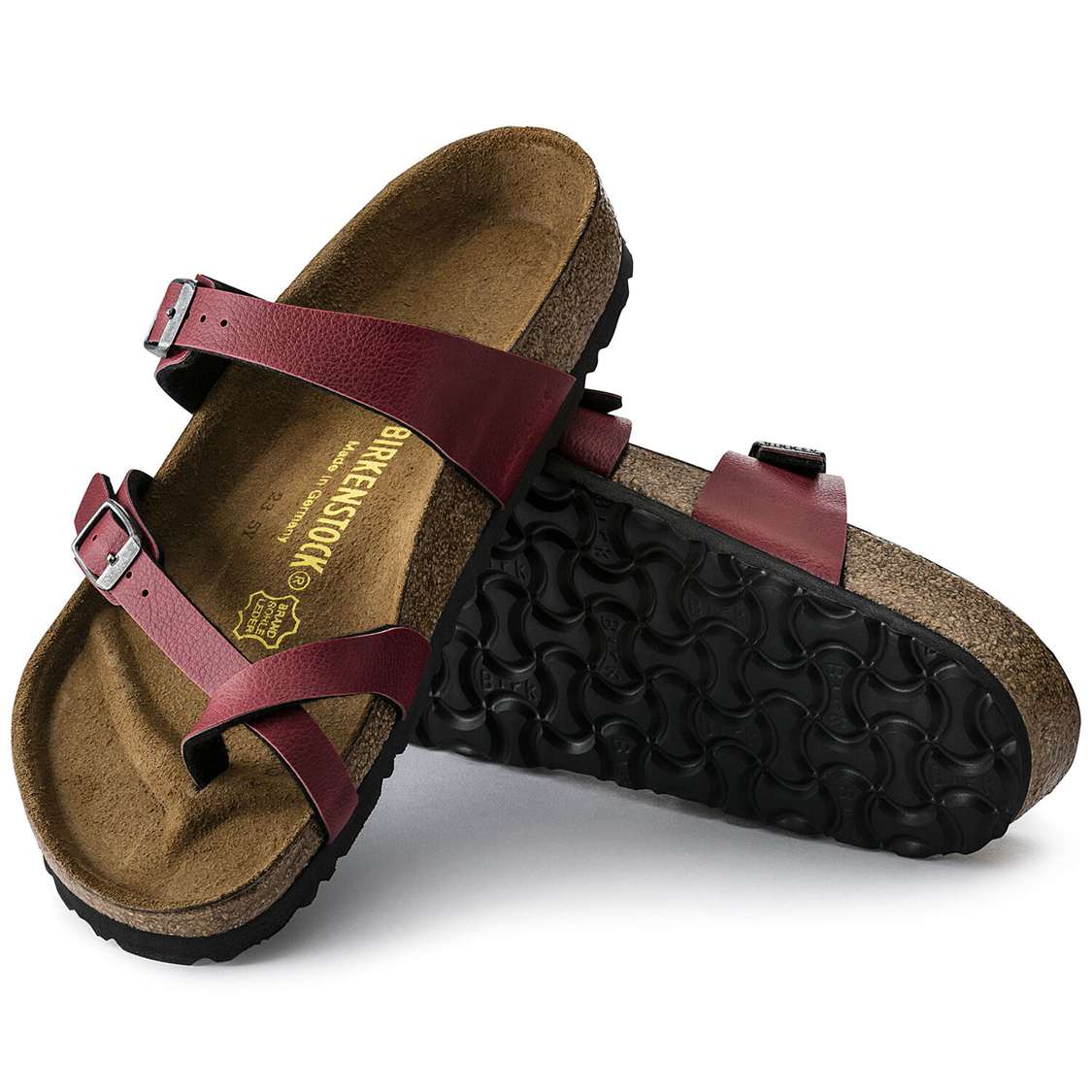 Birkenstock Mayari Birko-Flor Multi Strap Sandals Burgundy | Uv8ahMLt3hf