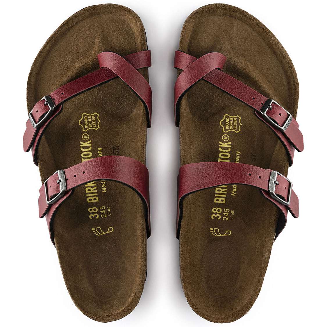 Birkenstock Mayari Birko-Flor Multi Strap Sandals Burgundy | Uv8ahMLt3hf