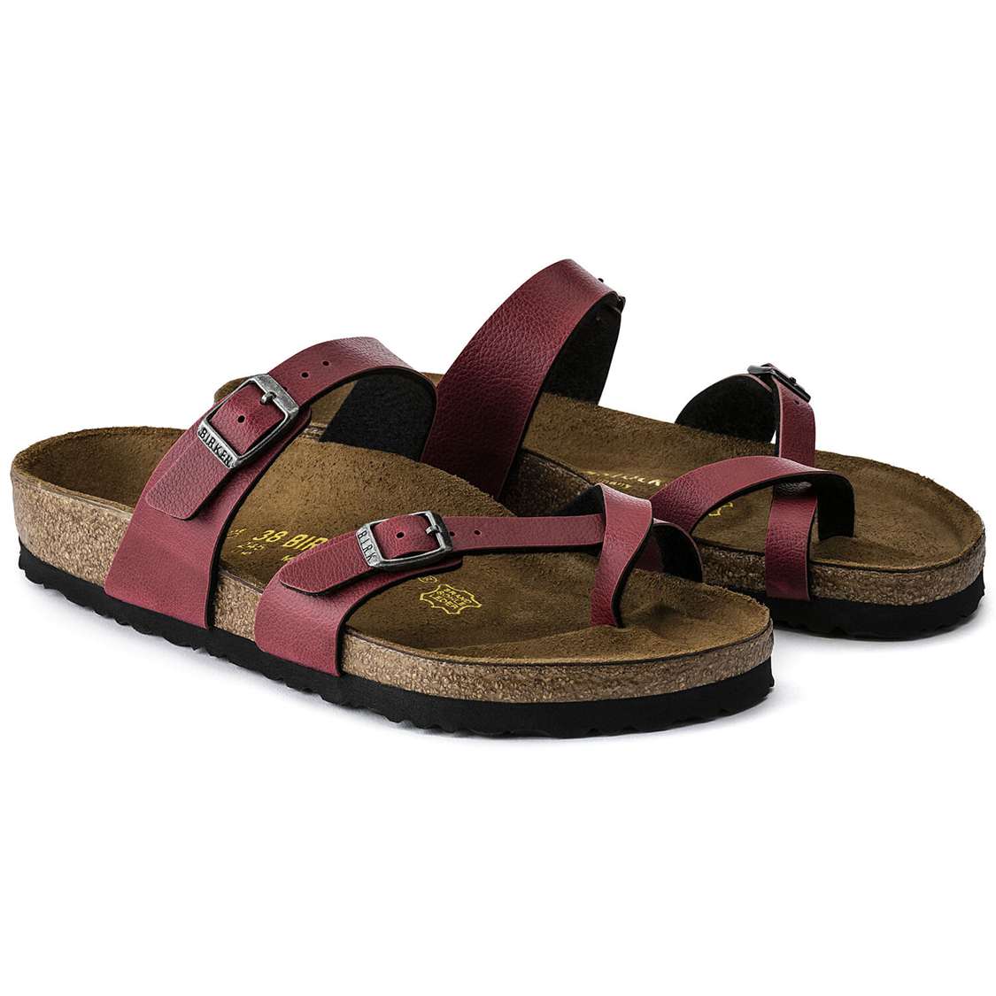 Birkenstock Mayari Birko-Flor Multi Strap Sandals Burgundy | Uv8ahMLt3hf