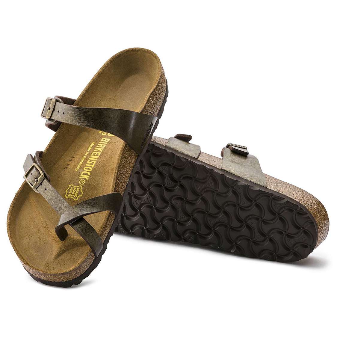 Birkenstock Mayari Birko-Flor Multi Strap Sandals Gold Brown | bYQDz7Qo48J