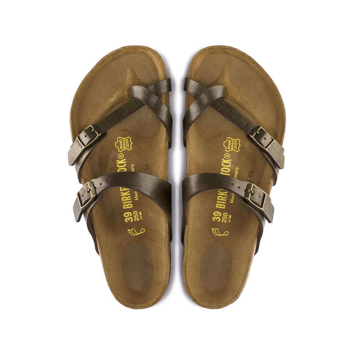 Birkenstock Mayari Birko-Flor Multi Strap Sandals Gold Brown | bYQDz7Qo48J