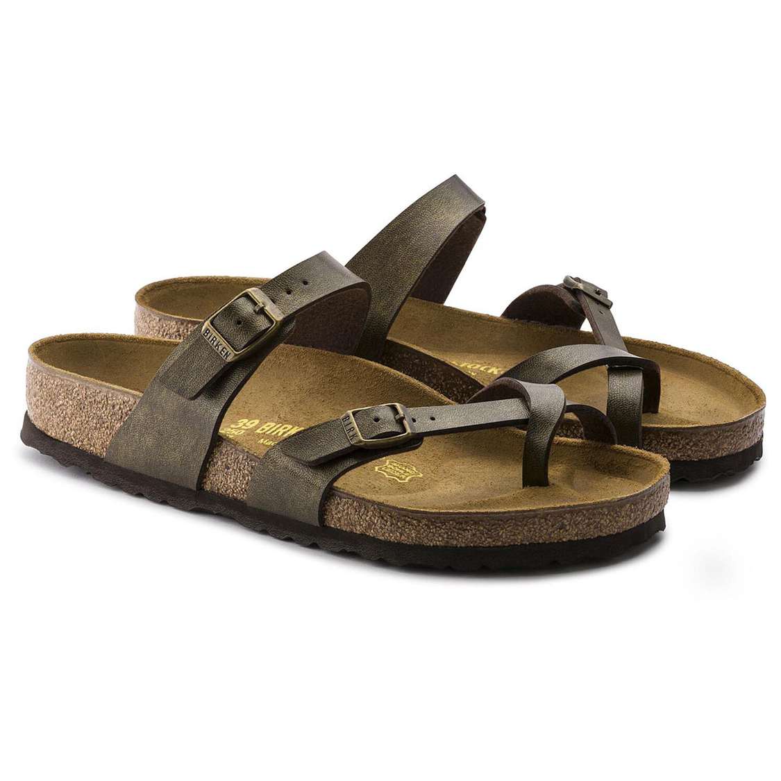 Birkenstock Mayari Birko-Flor Multi Strap Sandals Gold Brown | bYQDz7Qo48J