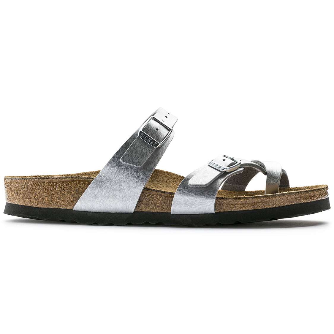 Birkenstock Mayari Birko-Flor Multi Strap Sandals Silver | dzCf3v9sPNq