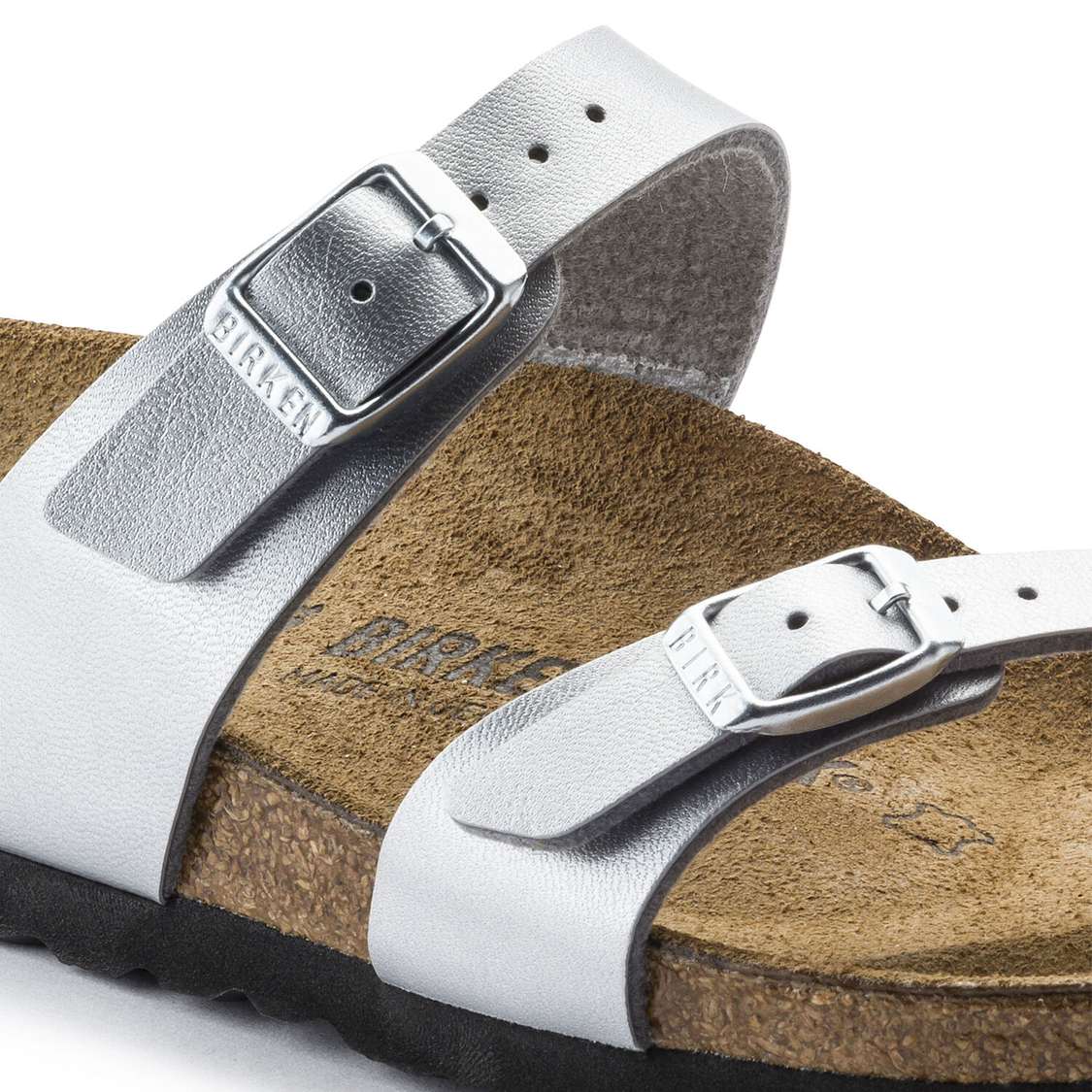 Birkenstock Mayari Birko-Flor Multi Strap Sandals Silver | dzCf3v9sPNq