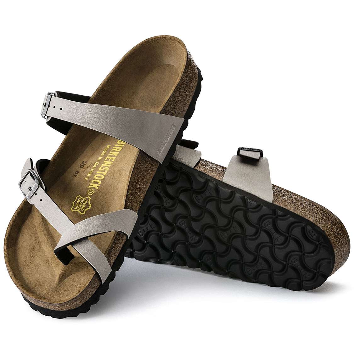 Birkenstock Mayari Birko-Flor Multi Strap Sandals Grey | epAupnq55XW