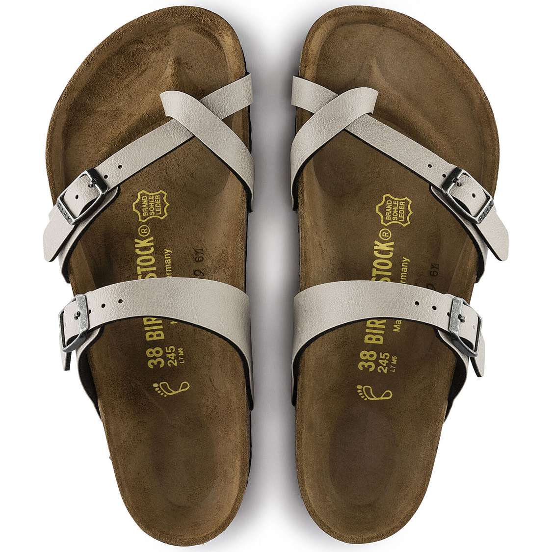 Birkenstock Mayari Birko-Flor Multi Strap Sandals Grey | epAupnq55XW