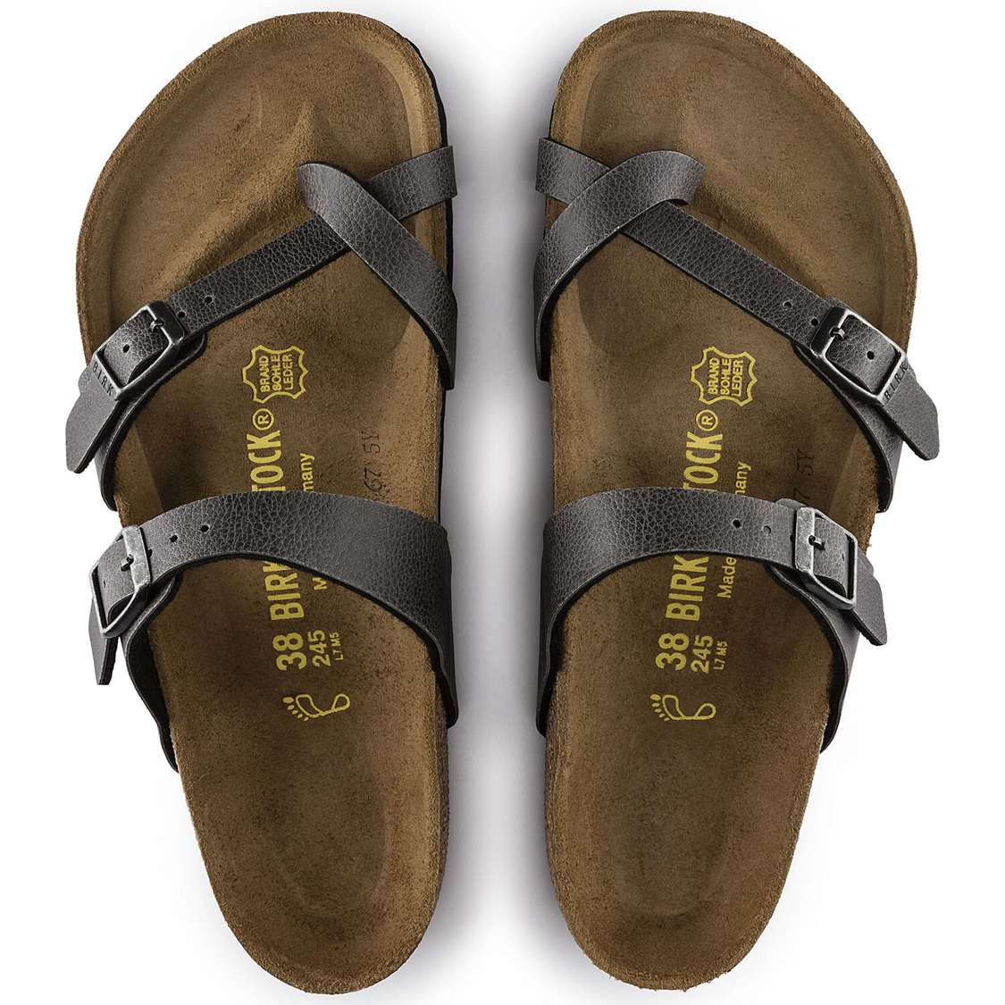 Birkenstock Mayari Birko-Flor Multi Strap Sandals Dark Grey | kA5lDRAWabR