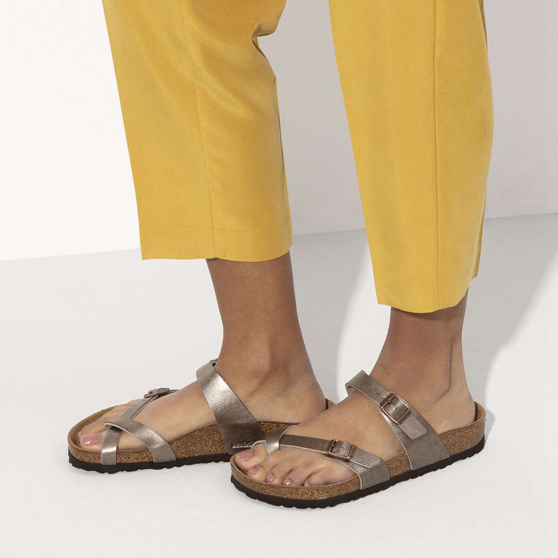 Birkenstock Mayari Birko-Flor Multi Strap Sandals Yellow | tG1z1hpqquS