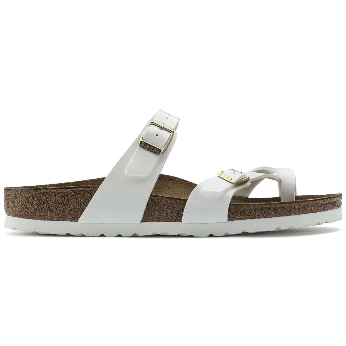 Birkenstock Mayari Birko-Flor Patent Multi Strap Sandals White | otx4cVDRe8z