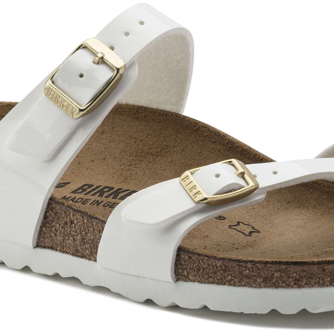 Birkenstock Mayari Birko-Flor Patent Multi Strap Sandals White | otx4cVDRe8z