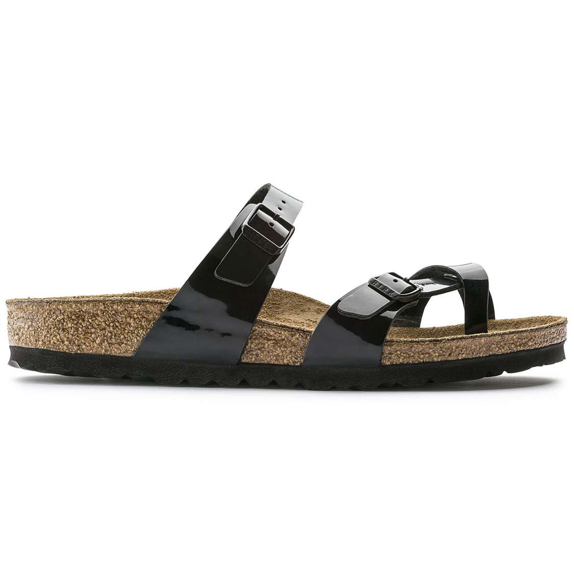 Birkenstock Mayari Birko-Flor Patent Multi Strap Sandals Black | vTeiSFGMreS