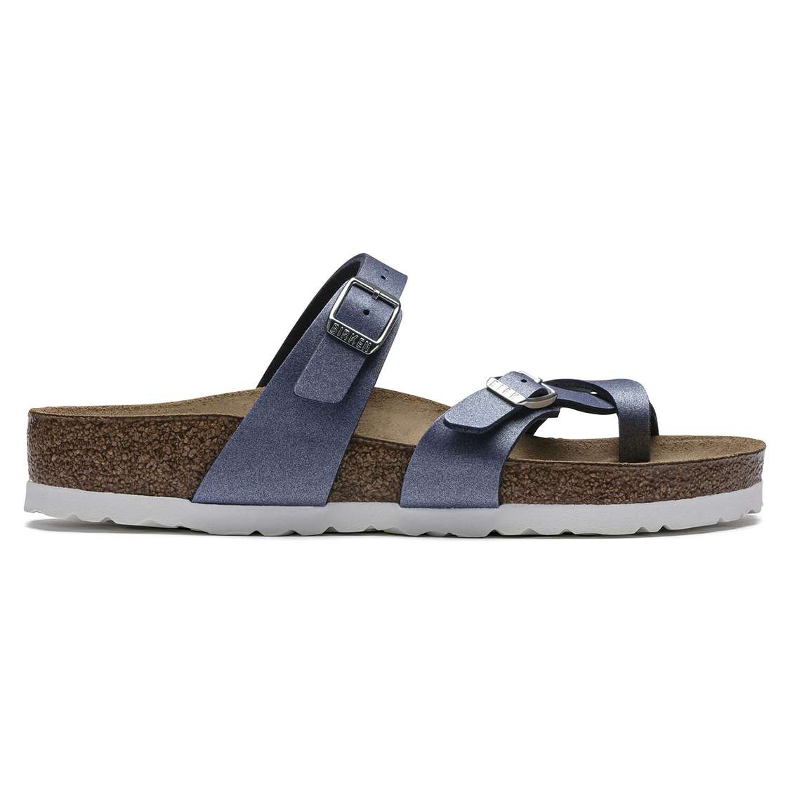 Birkenstock Mayari Birko-Flor Two Strap Sandals AZURE Blue | oZc4Og5kHlx