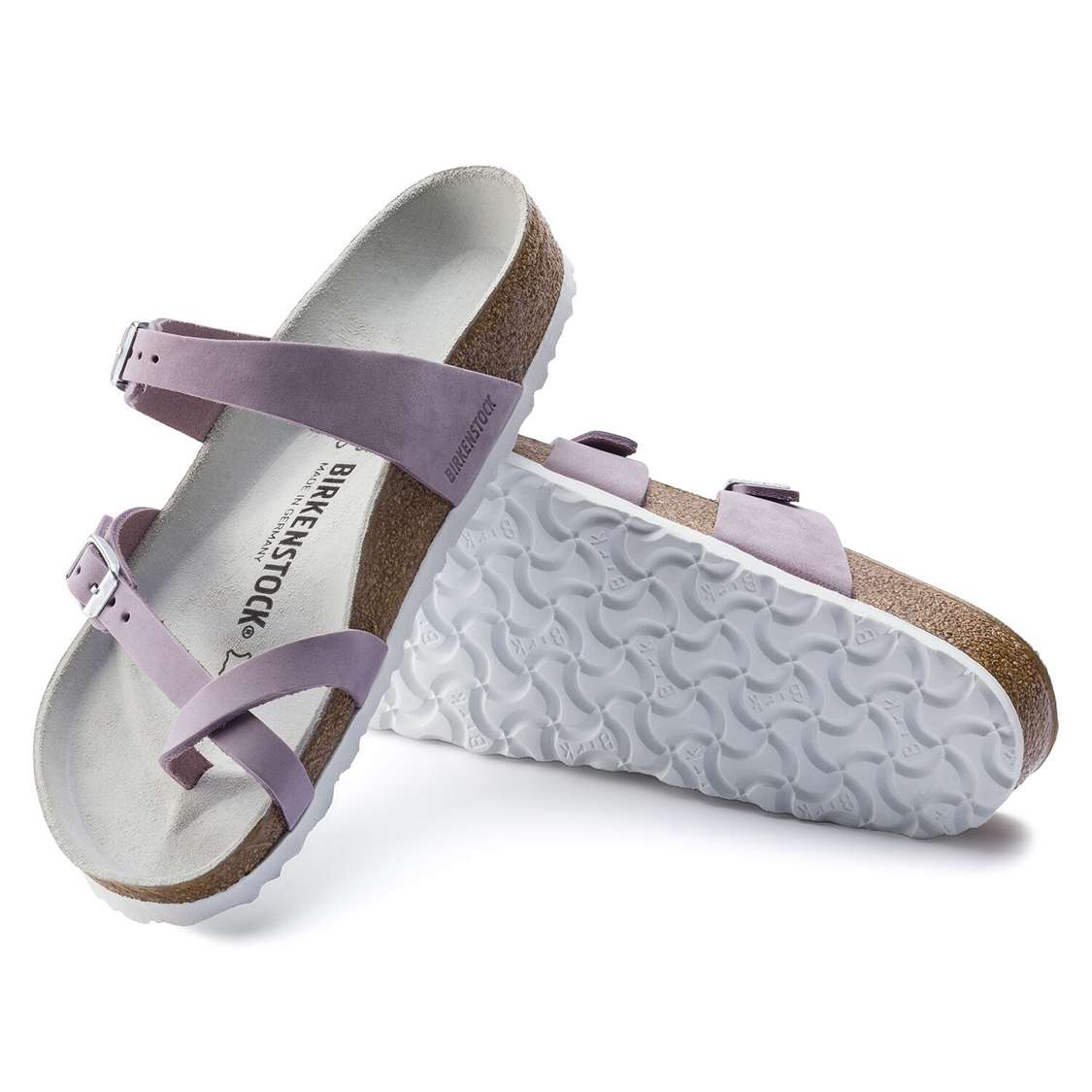 Birkenstock Mayari Nubuck Leather Thong Purple | CQgRbXERbtO