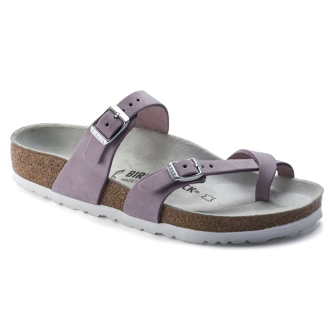 Birkenstock Mayari Nubuck Leather Thong Purple | CQgRbXERbtO