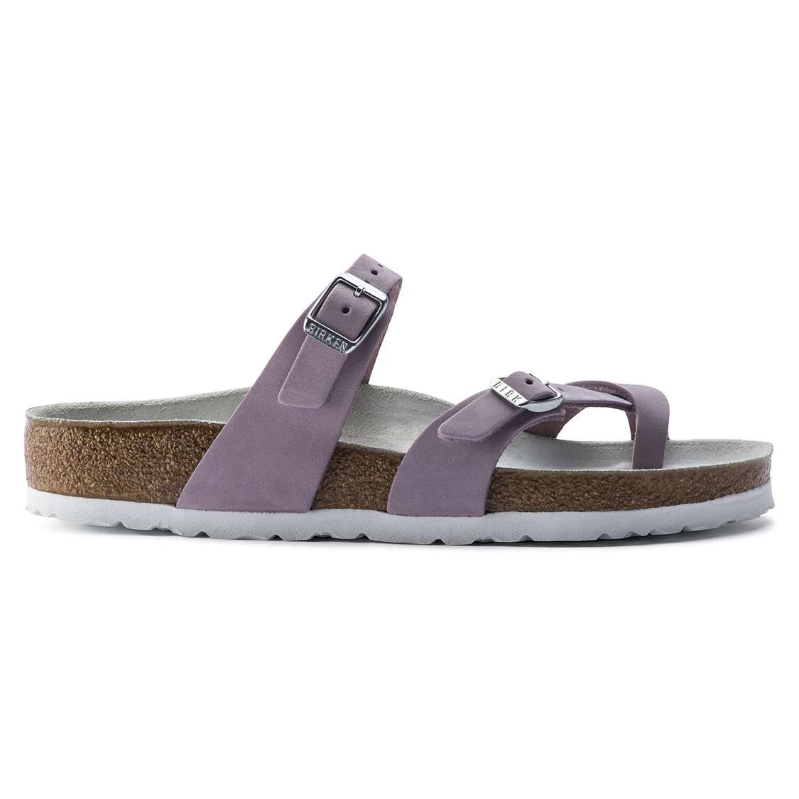 Birkenstock Mayari Nubuck Leather Two Strap Sandals Purple | 33A7kPbb8Fv