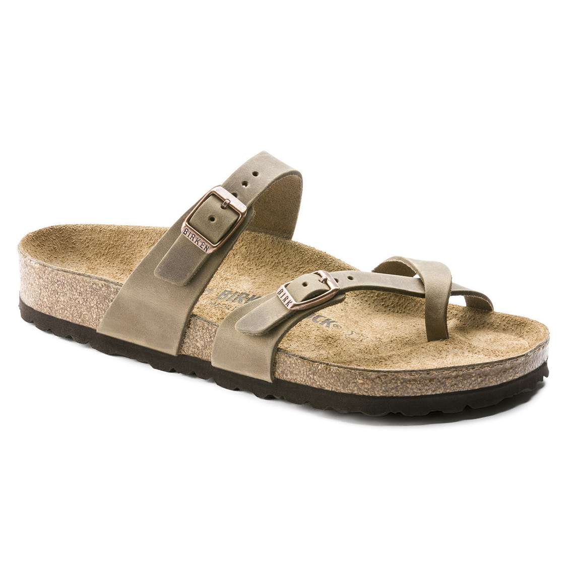 Birkenstock Mayari Oiled Leather Multi Strap Sandals Brown | HQCpbG5cpT9