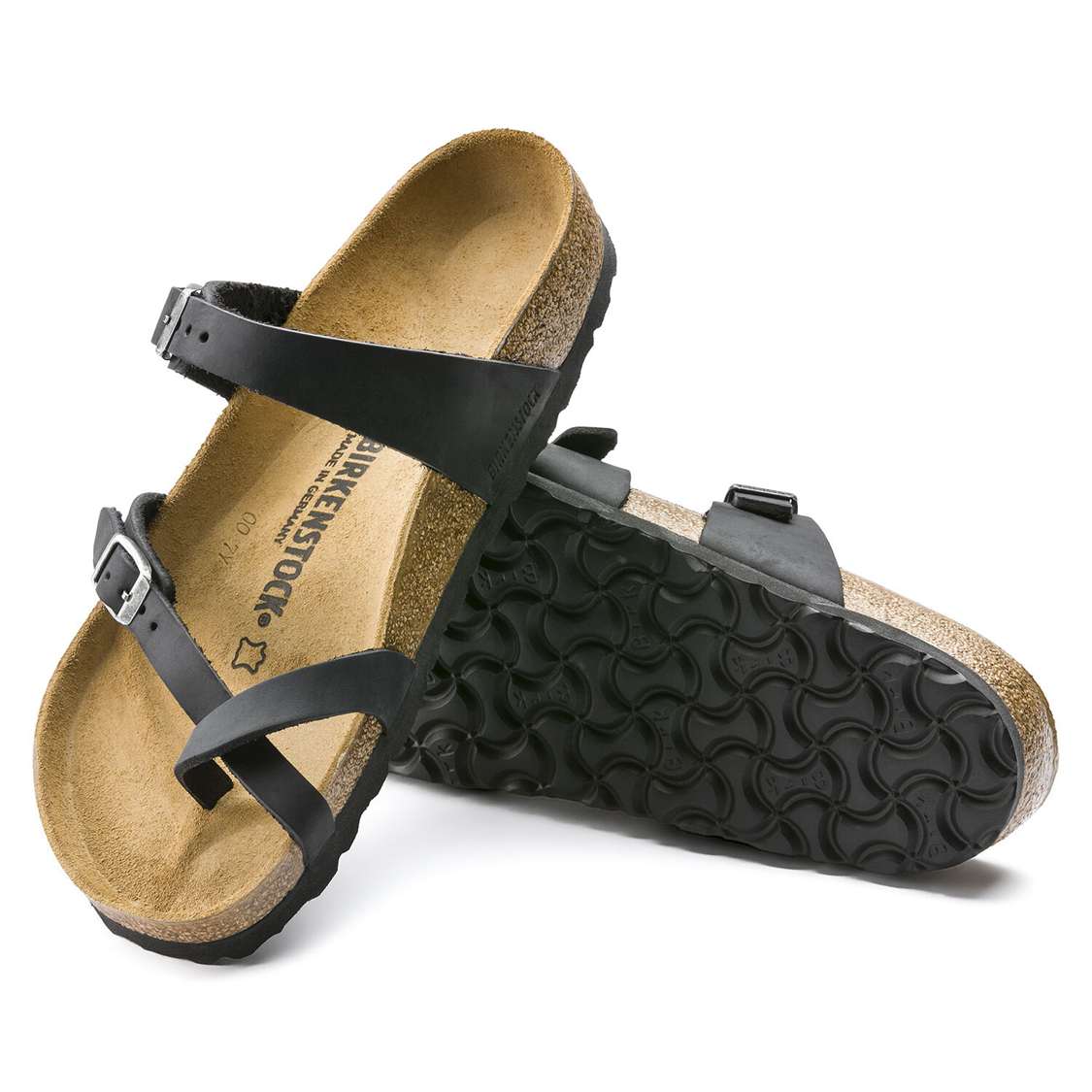 Birkenstock Mayari Oiled Leather Multi Strap Sandals Black | PnYkzxeZYxT