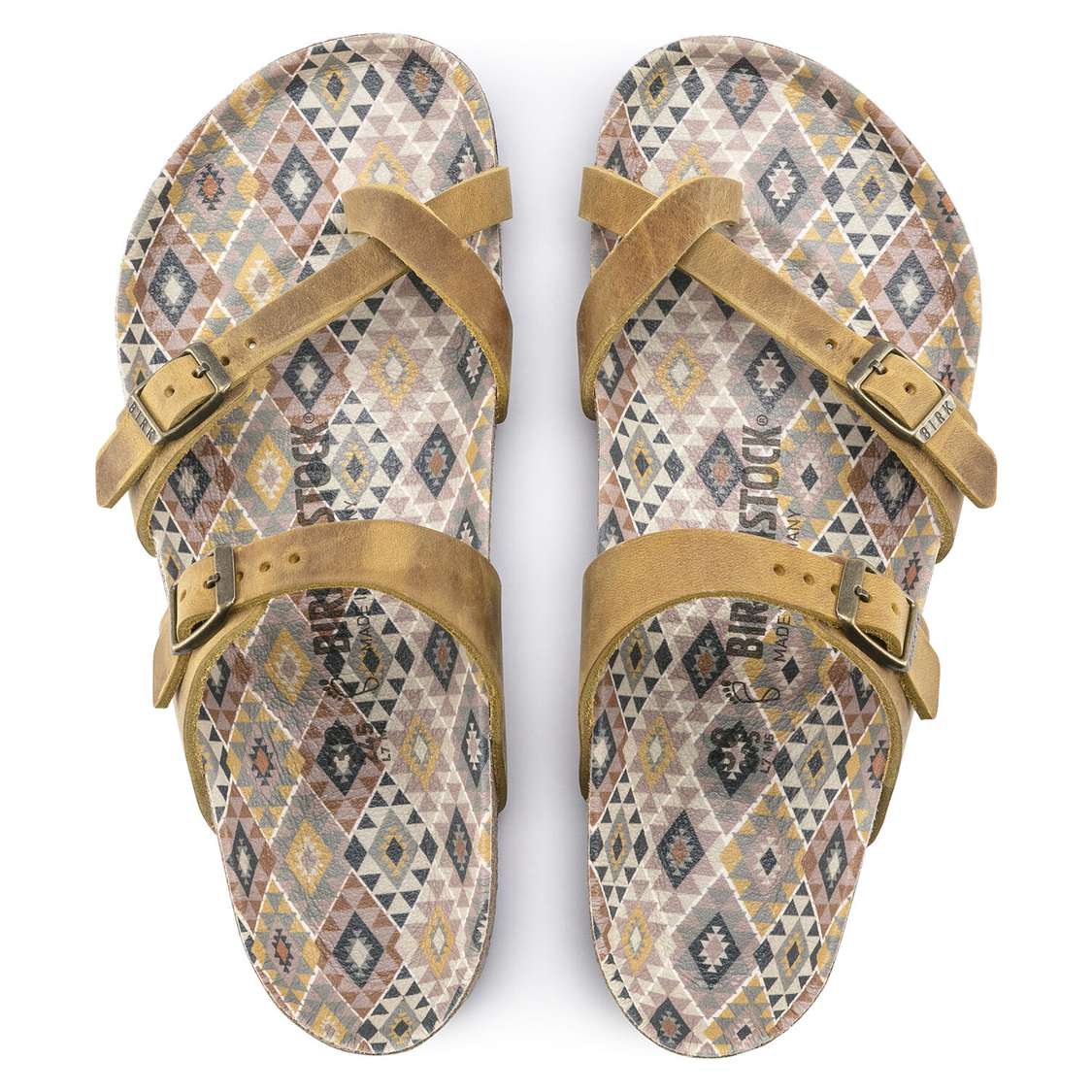 Birkenstock Mayari Oiled Leather Multi Strap Sandals Yellow | ik6kAwzUgCl