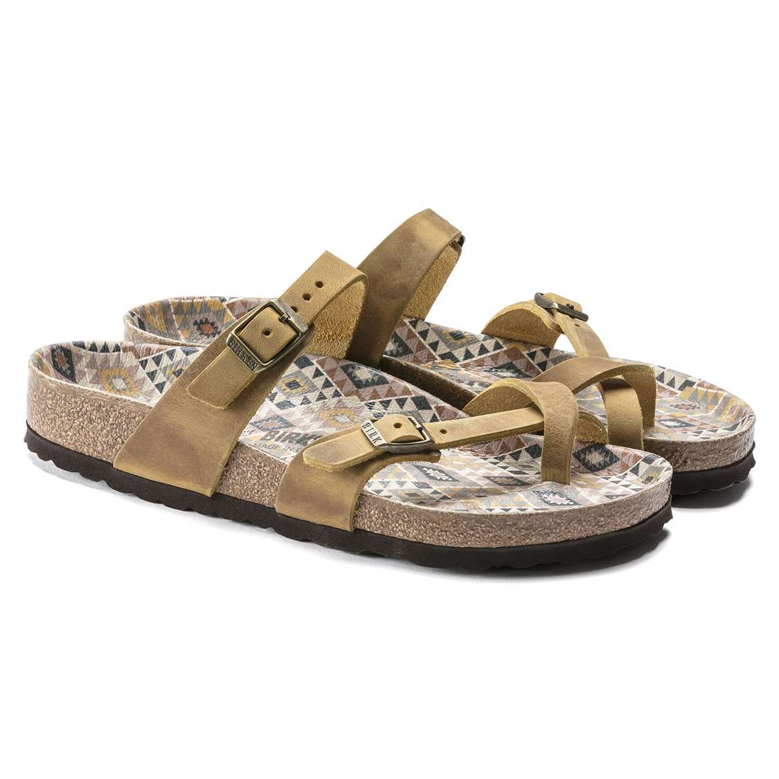 Birkenstock Mayari Oiled Leather Multi Strap Sandals Yellow | ik6kAwzUgCl