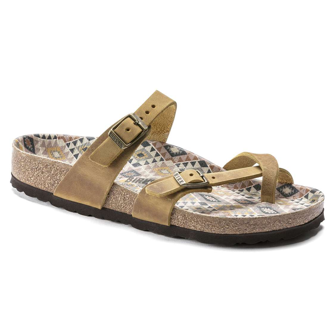 Birkenstock Mayari Oiled Leather Multi Strap Sandals Yellow | ik6kAwzUgCl