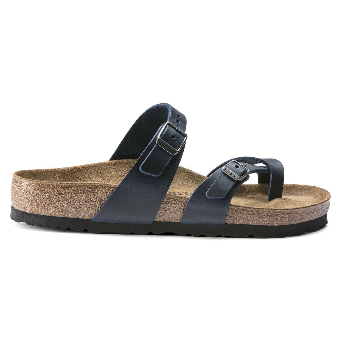 Birkenstock Mayari Oiled Leather Two Strap Sandals Blue | fOOrihb2rMC