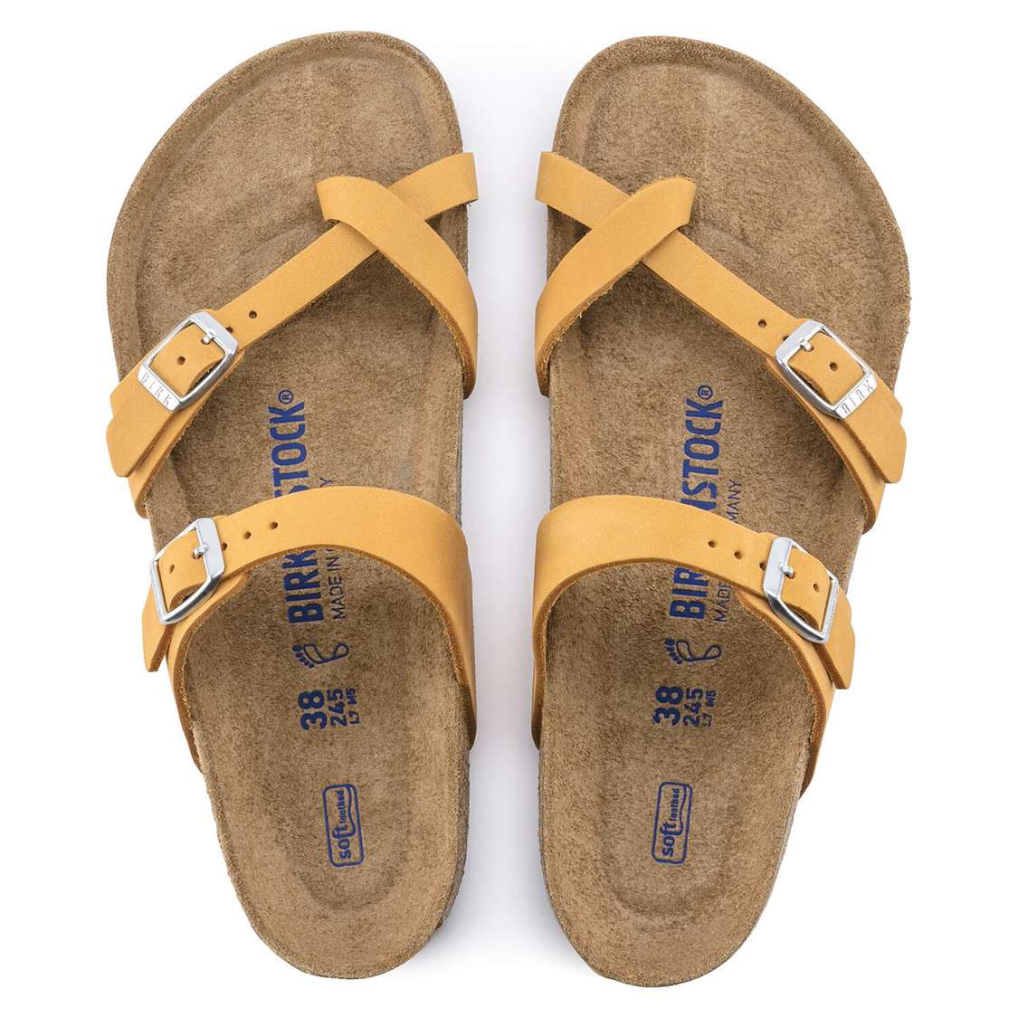 Birkenstock Mayari Soft Footbed Nubuck Leather Thong Apricot | MS9lZcktU1Z