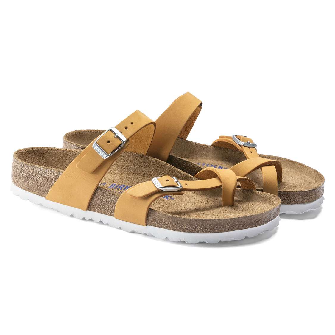 Birkenstock Mayari Soft Footbed Nubuck Leather Thong Apricot | MS9lZcktU1Z