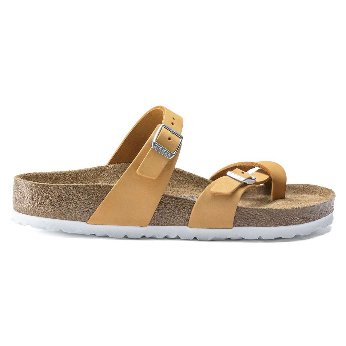 Birkenstock Mayari Soft Footbed Nubuck Leather Thong Apricot | MS9lZcktU1Z