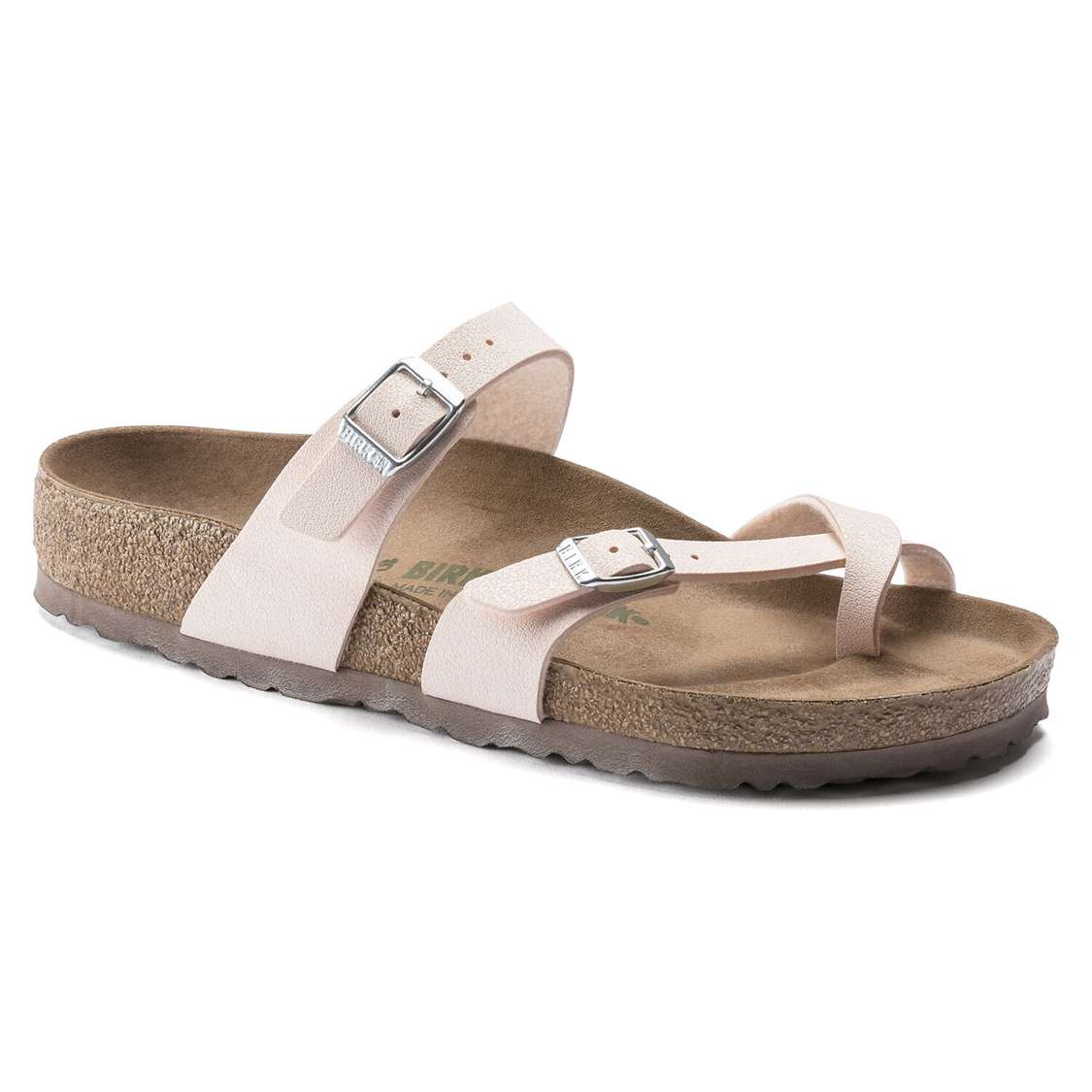 Birkenstock Mayari Vegan Birkibuc Multi Strap Sandals Light Rose | vn4UkGchZAD