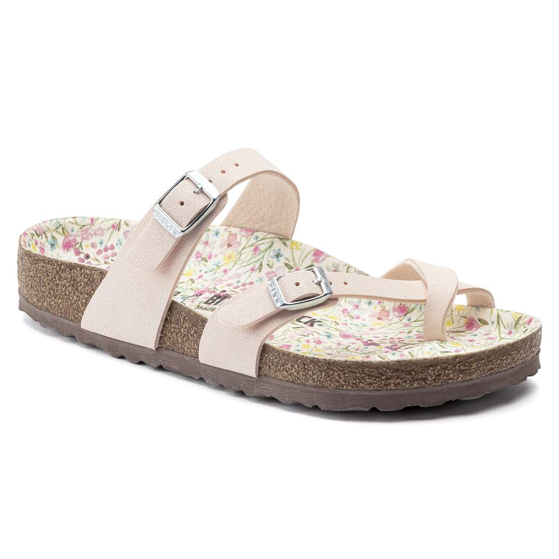 Birkenstock Mayari Vegan Birkibuc Multi Strap Sandals Light Rose | vn4UkGchZAD