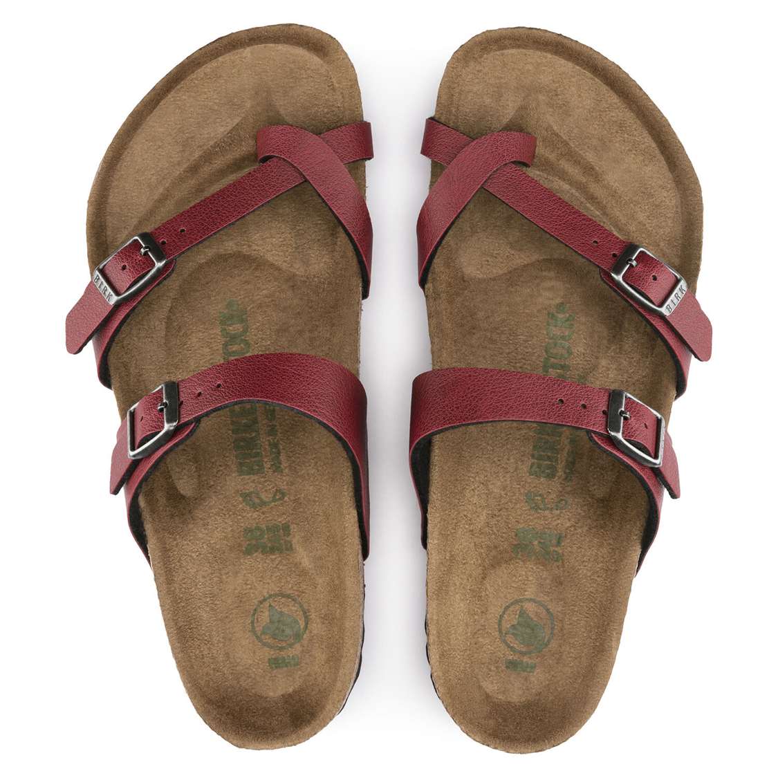 Birkenstock Mayari Vegan Birko-Flor Thong Burgundy | EJrivmcIpkh