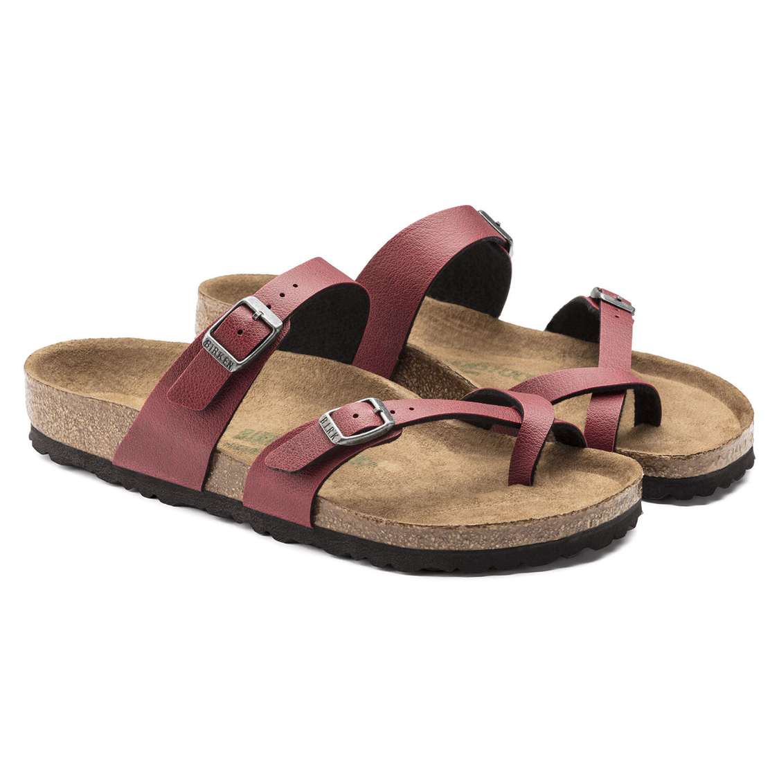 Birkenstock Mayari Vegan Birko-Flor Thong Burgundy | EJrivmcIpkh