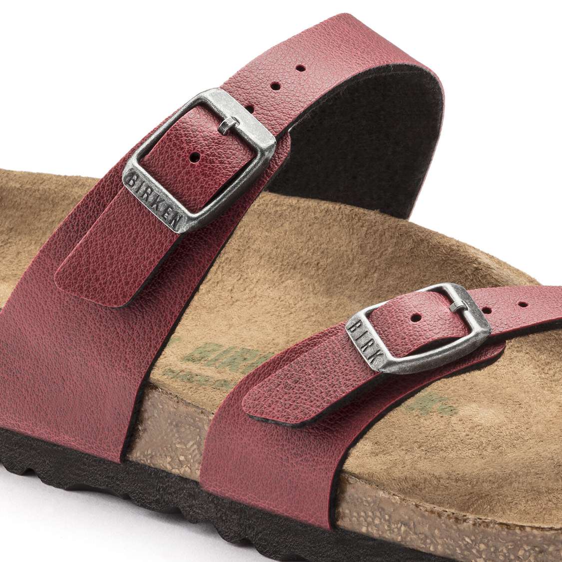 Birkenstock Mayari Vegan Birko-Flor Thong Burgundy | EJrivmcIpkh